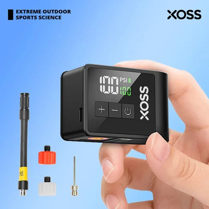 XOSS AirCube 120PSI Mini pompa da bici Pompa ad aria portatile con valvole Schrader Presta Gonfiatore d'aria ricaricabile Accessori per bici