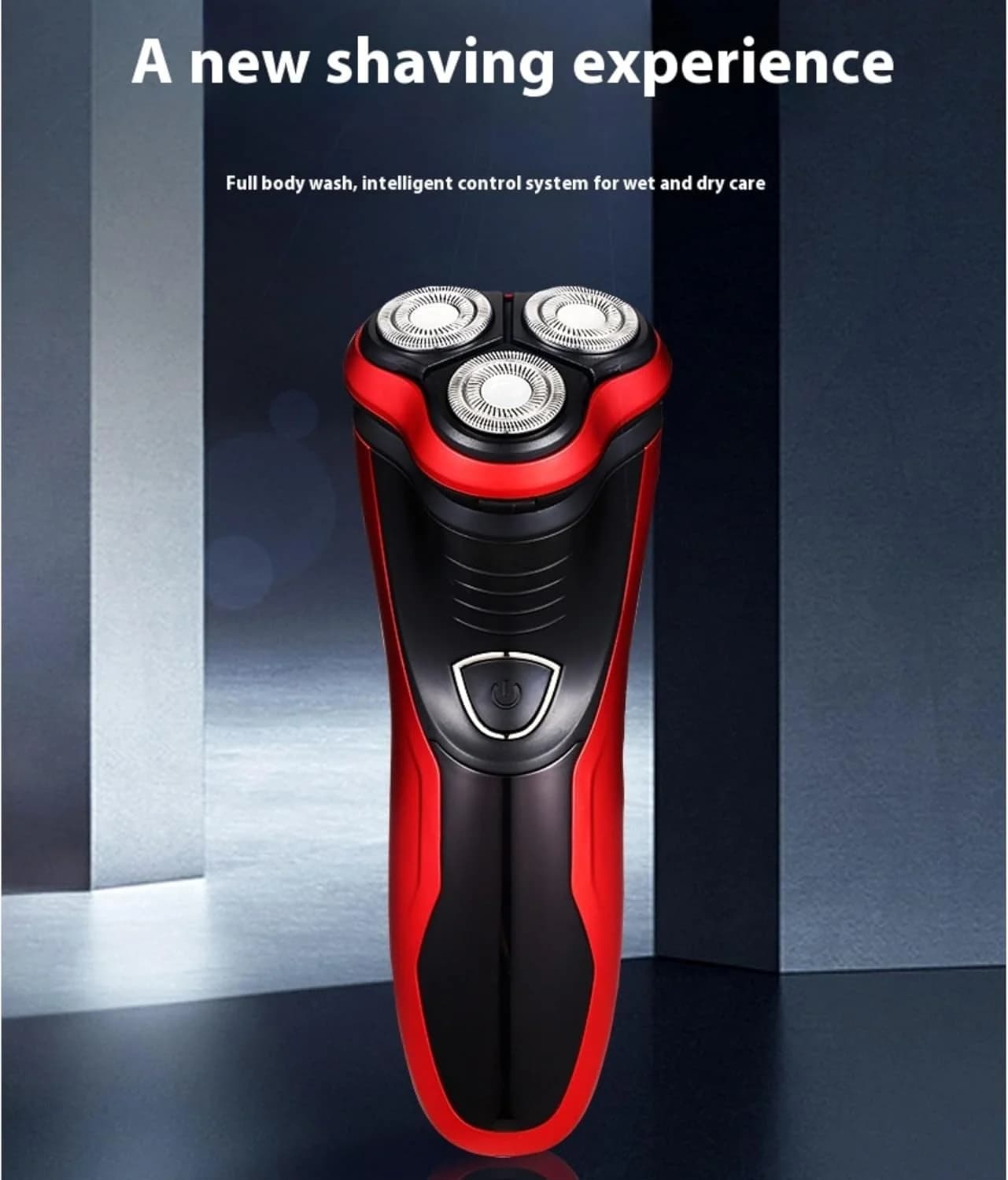 Men's Electric Rotary Shaver, USB Rechargeable Cordless Wet & Dry Beard Trimmer for Face & Grooming