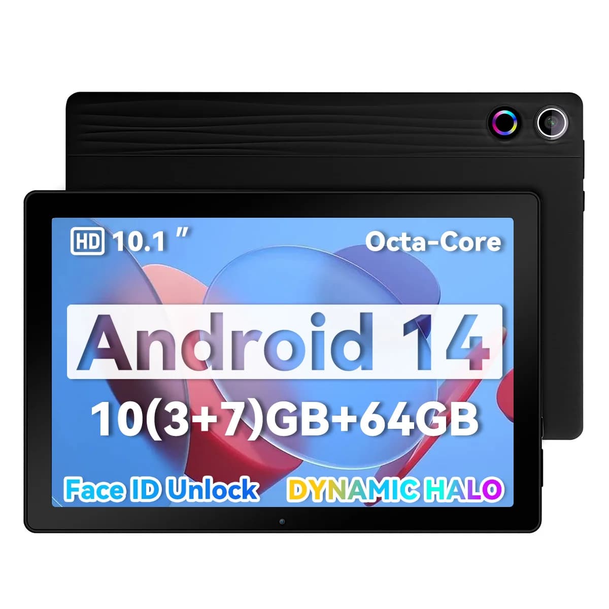 Tablet Octa-Core Android 14 10 inch 10 GB + 64 GB (expand 1 TB) compatible with Widevine L1 WiFi 6 Bluetooth 5.3 and facial unlocking