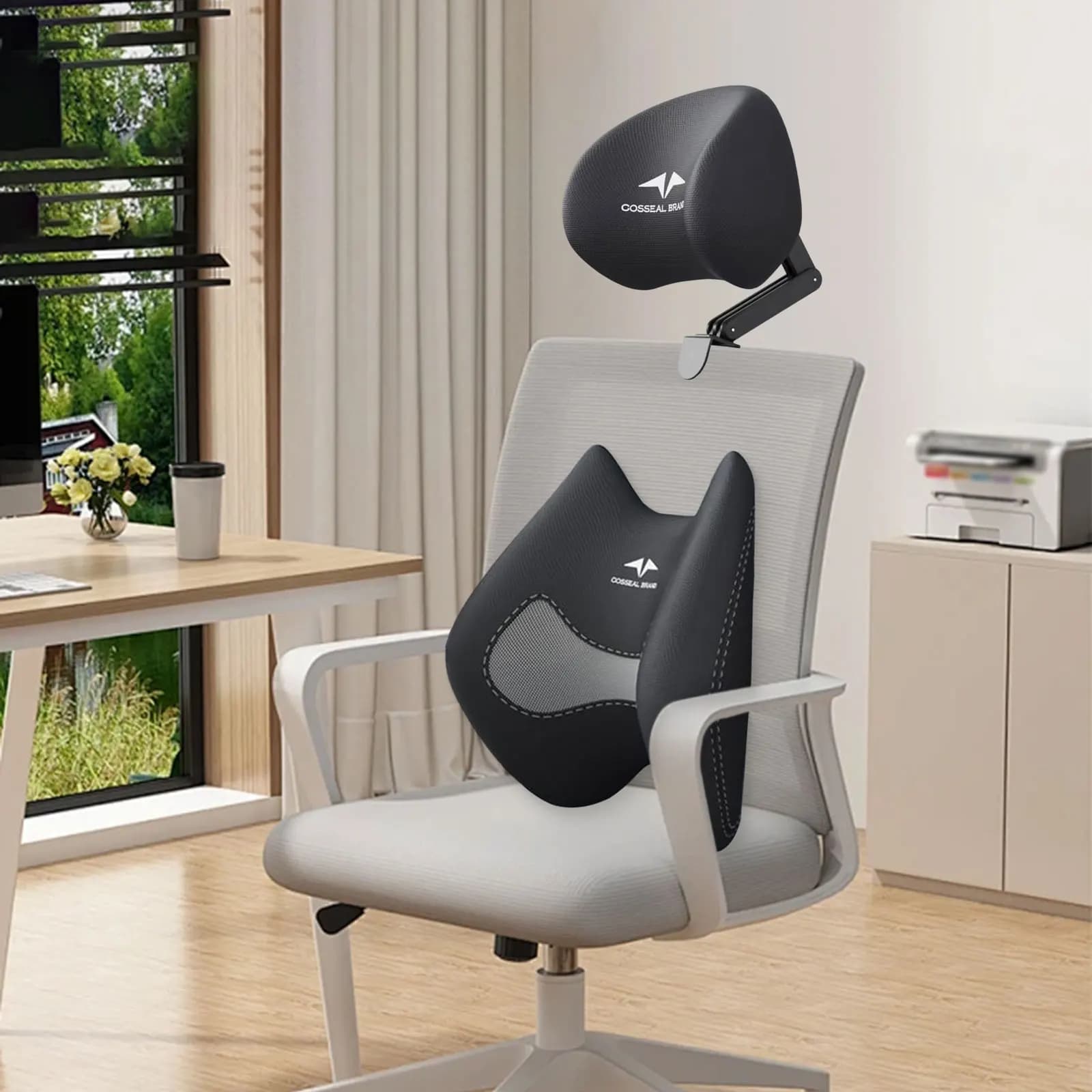 Poggiatesta per Sedia da Ufficio, Cuscino di Supporto per la Testa Rimovibile, Cuscino per il Collo per Sedia Ergonomica, Arredamento per Casa e Ufficio, Adatto a Qualsiasi Sedia da Scrivania