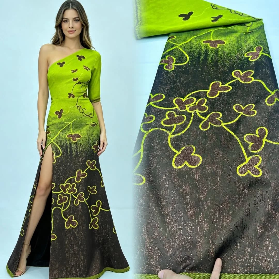 African Nigerian High-Quality Lace FabricTulle Embroidery Guipure Organza for Party Gown Jacquard Wedding Dress 5Yard AT2920