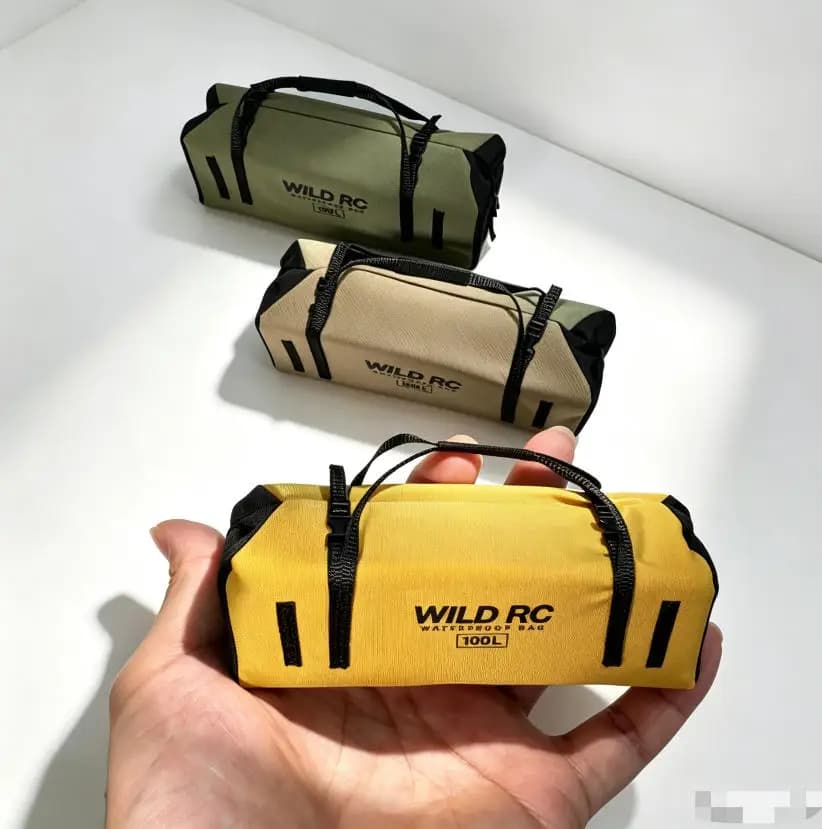 Mini Scale Waterproof Bag for 1/10 1/8 RC Crawler Military Truck RC Roof Luggage Diorama Mood Decor Part