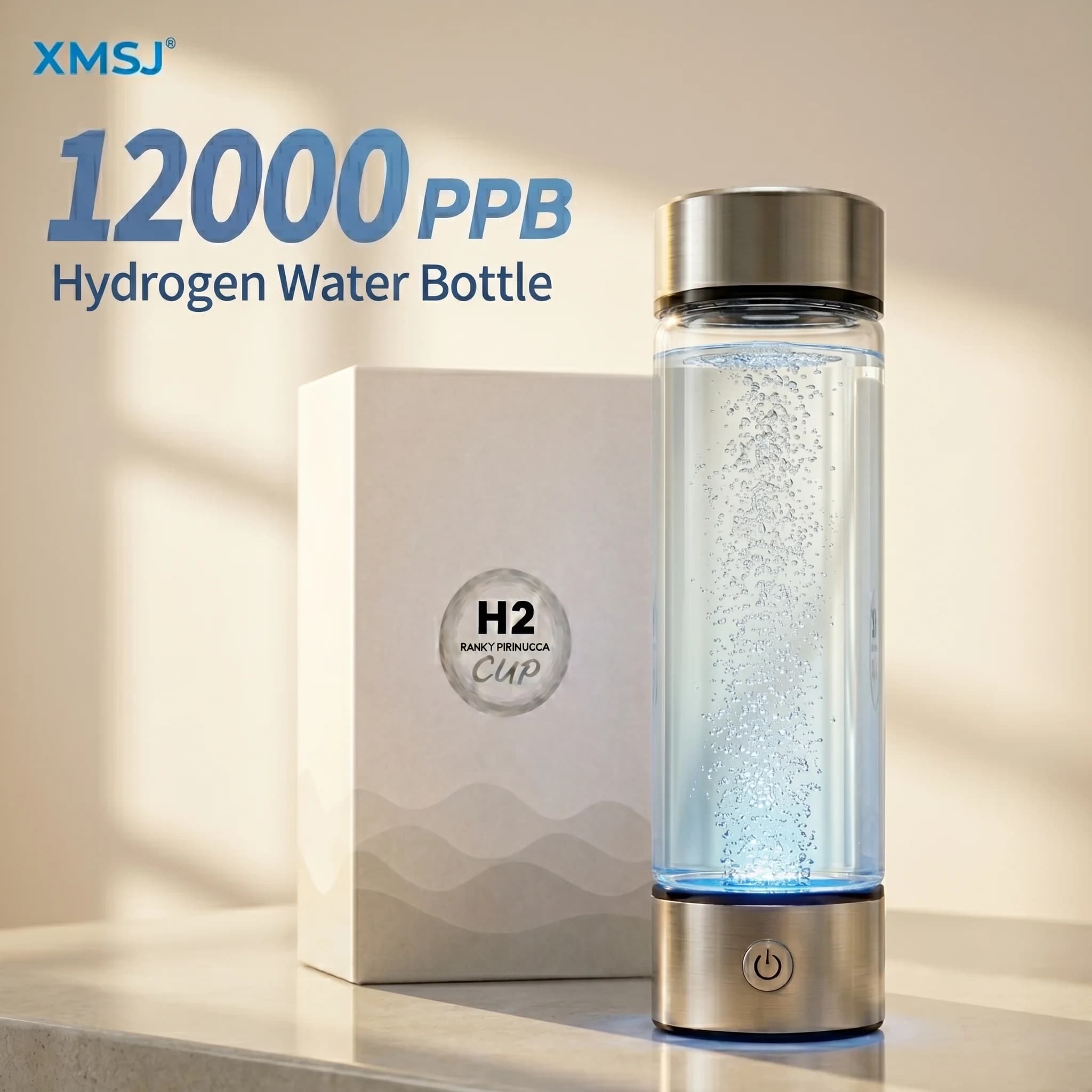 Generatore di acqua idrogenata 8032PPB, bottiglia portatile con tecnologia SPE/PEM, ricaricabile tramite USB, kit regalo per la salute.