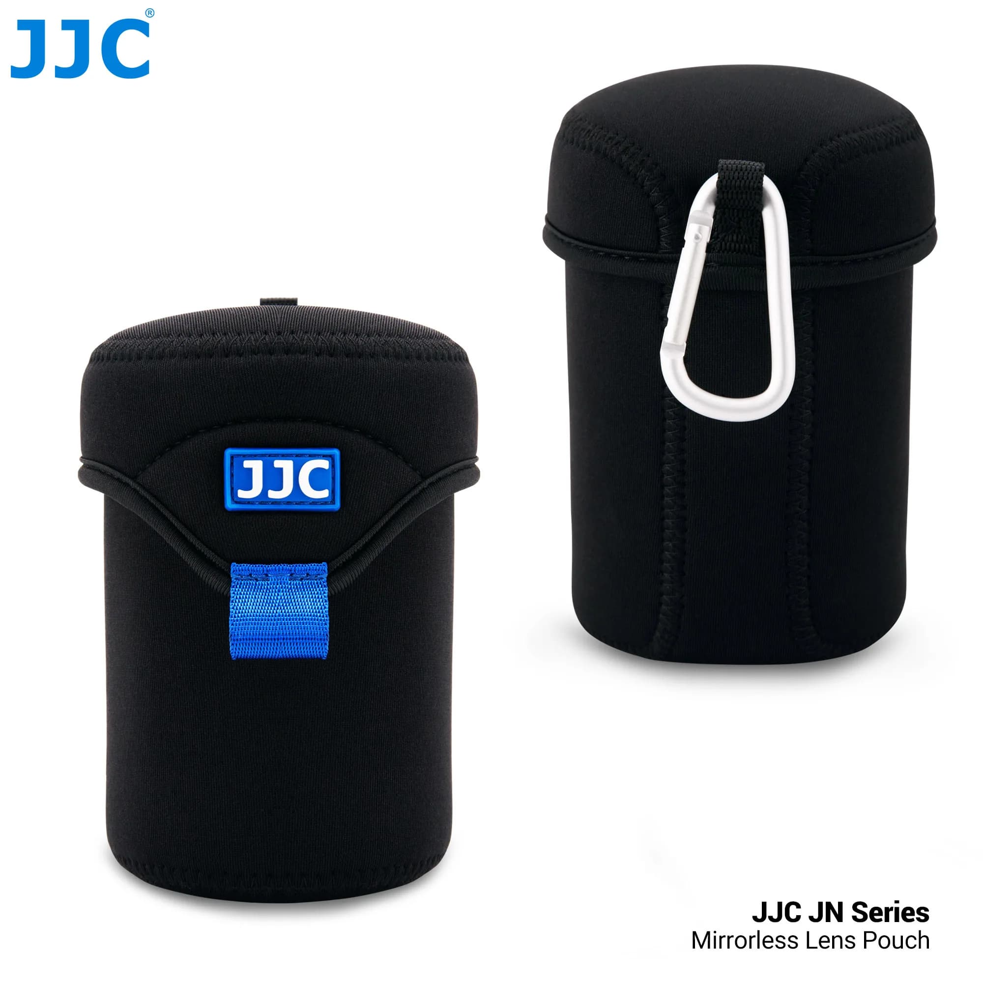JJC Custodia per obiettivo mirrorless in neoprene Custodia compatta per obiettivo per fotocamera Borsa per obiettivo pieghevole per Canon Nikon Fuji Fujifilm Olympus