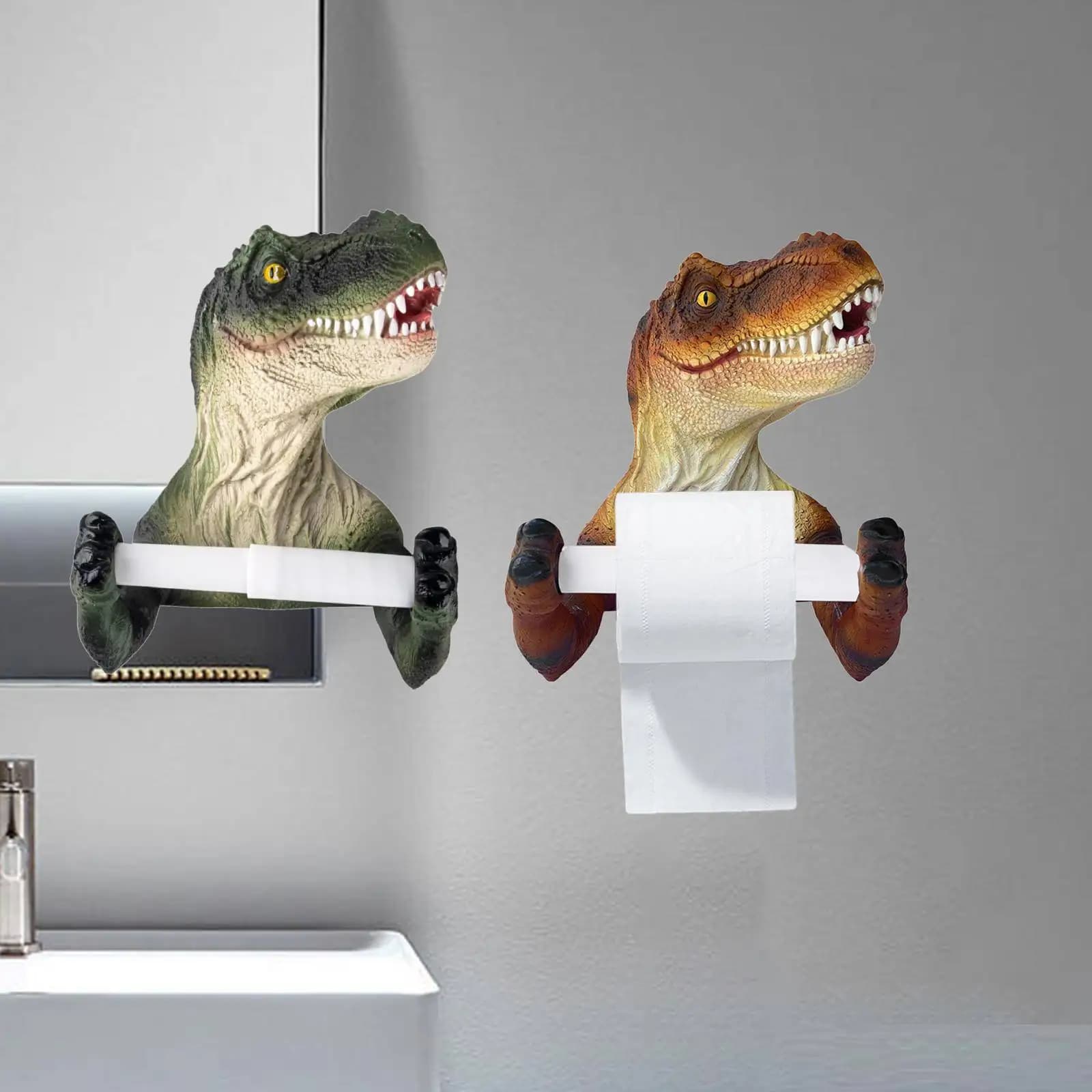 Porta asciugamani di carta a forma di dinosauro, portarotolo di carta igienica, per bagno, lavabo, doccia, cucina