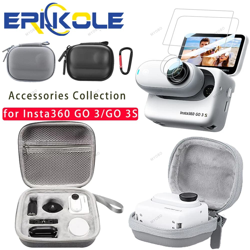 Per Insta360 GO 3S Custodia da trasporto Custodia Pellicole protettive per schermo per Insta360 GO 3 / GO 3S Accessori per action camera