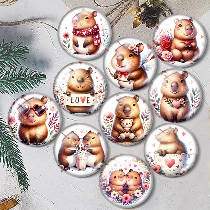 acquerello Animale Amore 12/18/20/25mm vetro cabochon braccialetto anelli pendenti per gioielli demo orecchini indietro Fare risultati