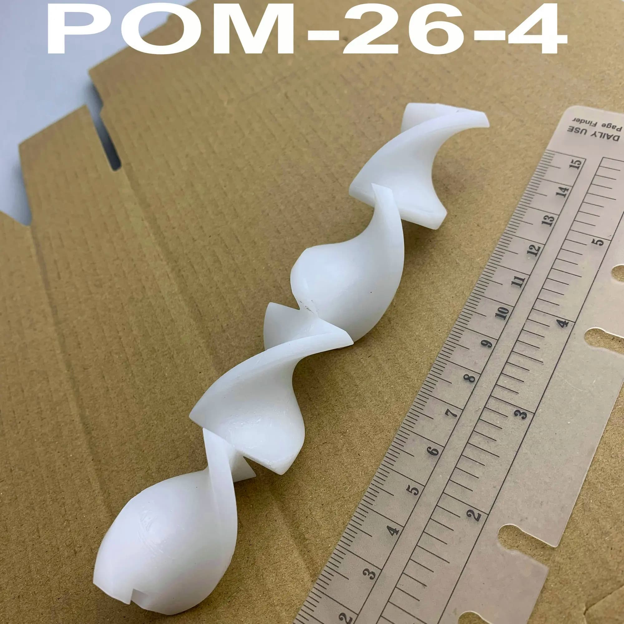 Elementi di miscelazione statici a spirale da 10 pezzi POM-26-4 elementi di miscelazione 26mm - 4 elementi-bianco