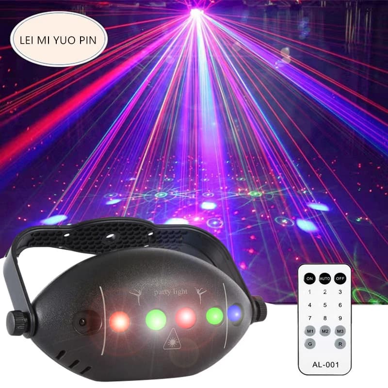 Luci da discoteca RGB Stage DJ Party proiettore di luce Laser luce stroboscopica Party Club Home Holiday Decoration Lights Party Lamp