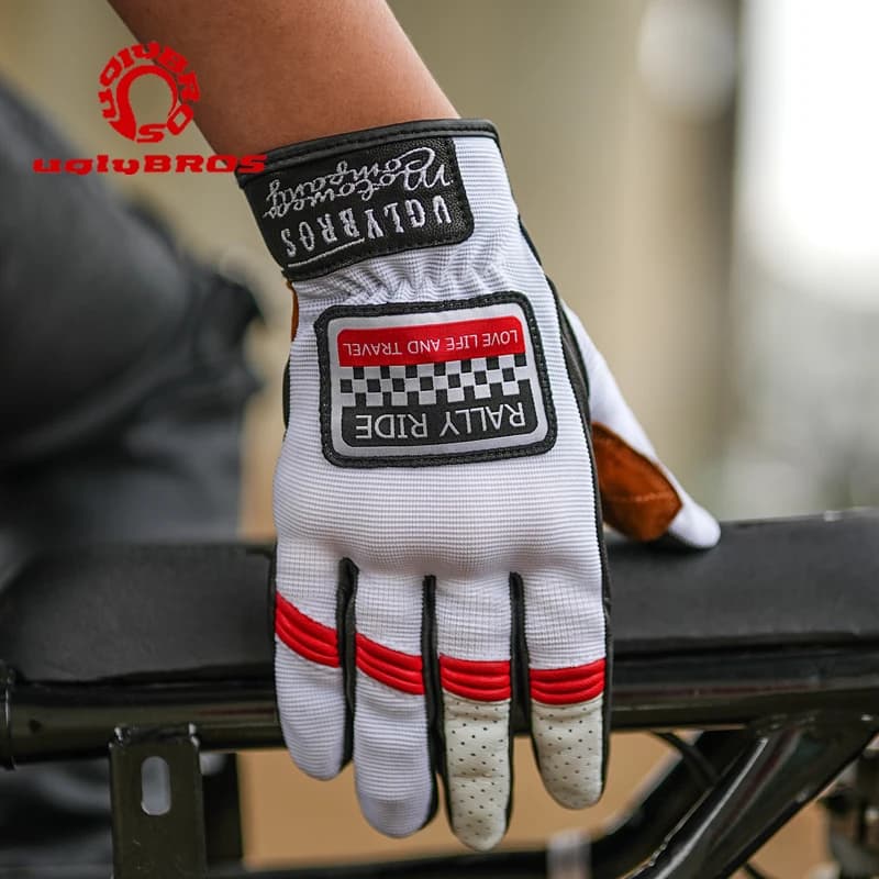 UGLYBROS Guanti da equitazione per moto per uomo Donna Guanti da equitazione estivi traspiranti con dita intere con guscio rigido e imbottitura sul palmo
