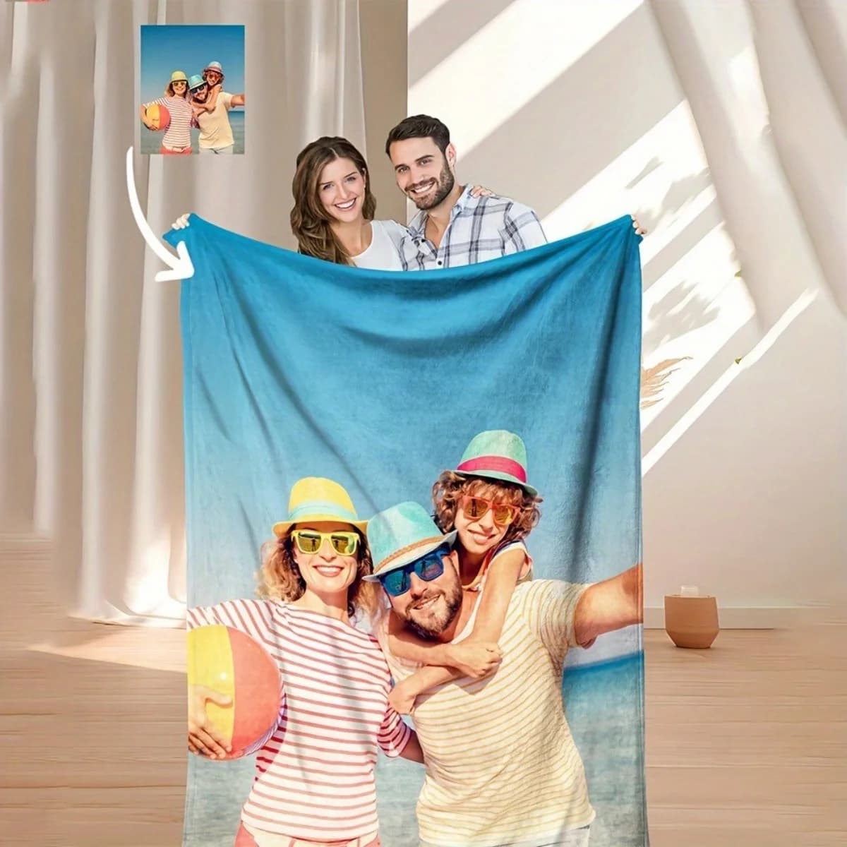 Customizable Personalized Photo Blankets, Soft and Warm. Suitable for All Seasons and as a Festive Gift.