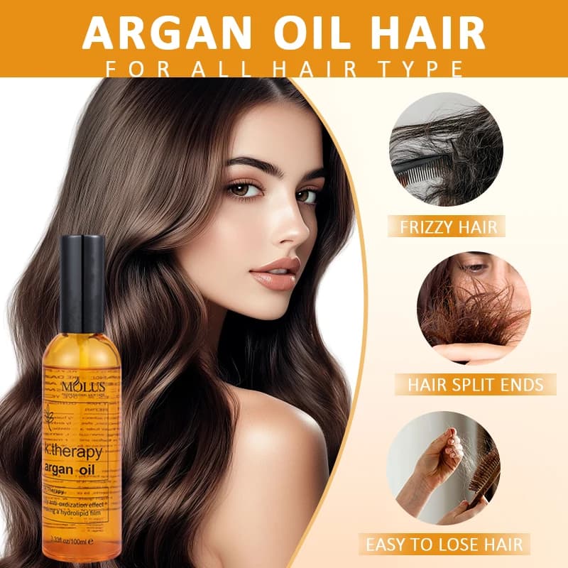 K.therapy argan oil hair care essential oil spray can increase luster improve hair repair damage fragrance Soft Lasting Shine