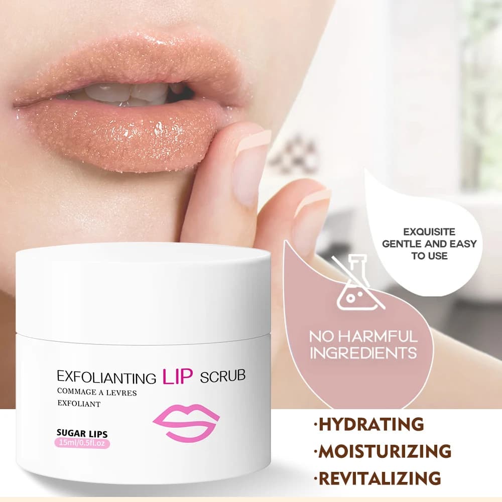 Scrub lips exfoliating dead skin moisturizing nutrient repair lip care