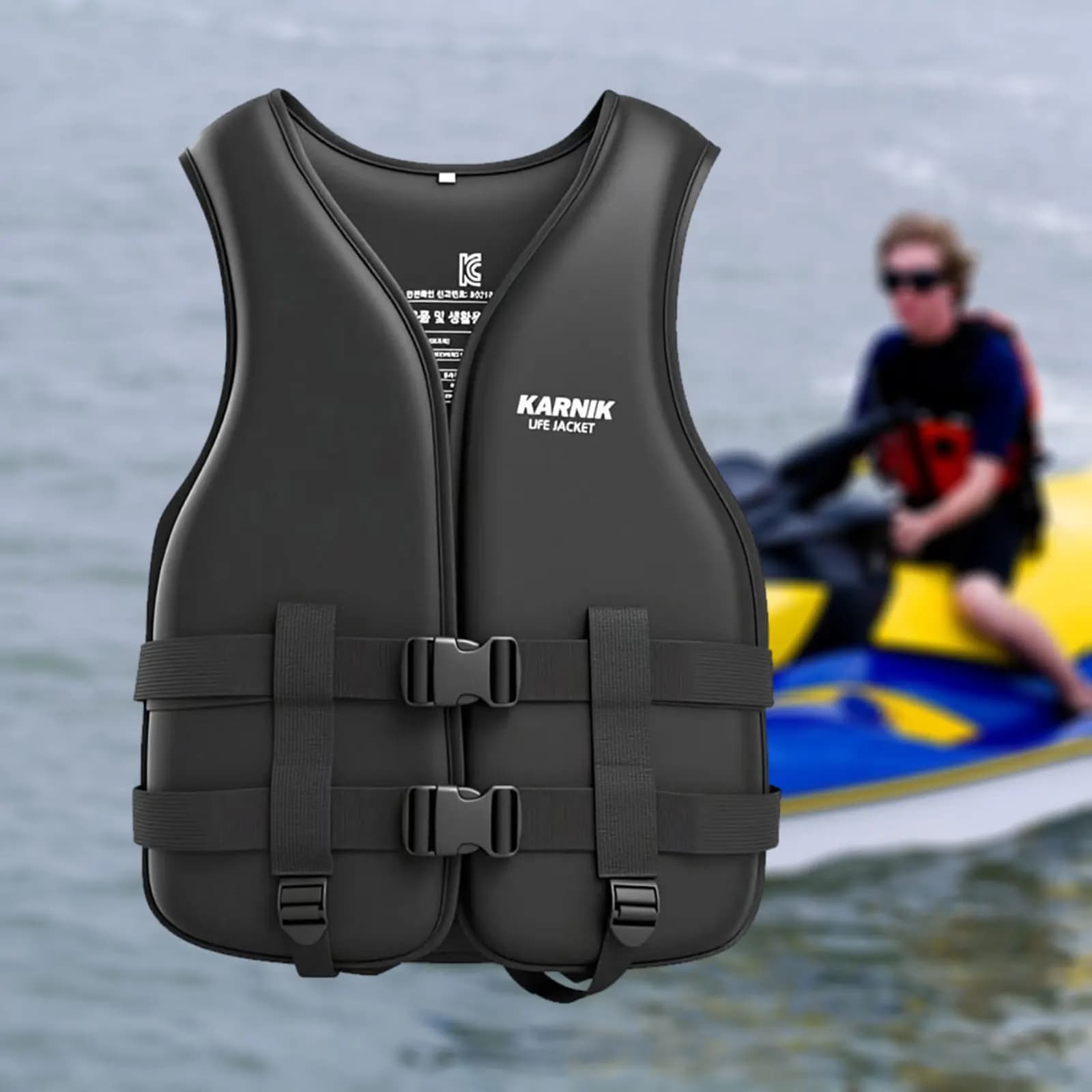 Giubbotto di salvataggio in neoprene Giubbotto di salvataggio per adulti e bambini Sport acquatici Costumi da bagno per wakeboard Surf Canottaggio Sci e guida