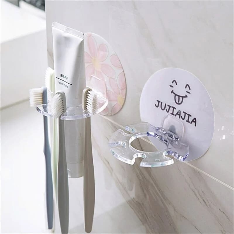 New Style Creative Plastic Toothbrush Holder Toothpaste Storage Rack Toothbrush Dispenser Bathroom Storage Rack Accessory Tool