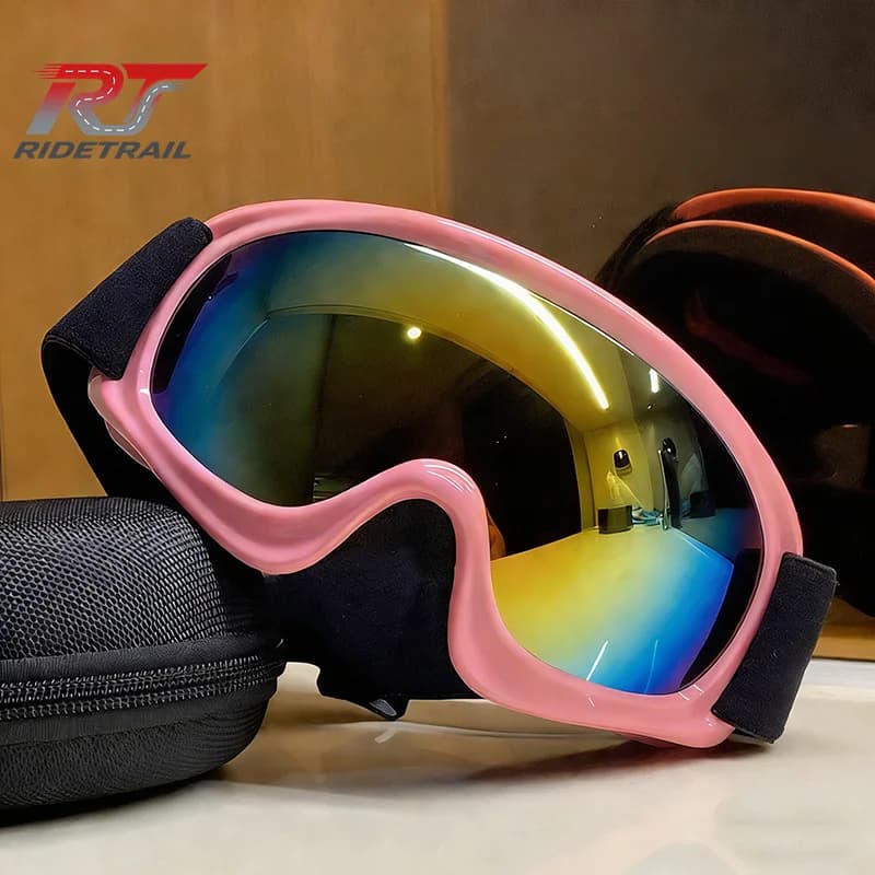 RIDETRAIL Kids' Ski Goggles – Anti-Fog Colorful Protective Goggles for Outdoor Sports Snow Activities and Mountaineering