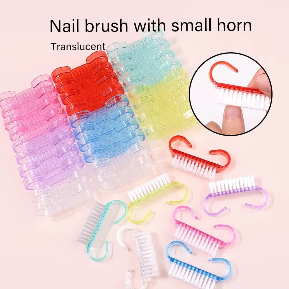1/21/50 pezzi spazzole per unghie in plastica colore della miscela per unghie spazzola per pulizia a mano detergente per polvere nail art manicure strumenti di rimozione morbida