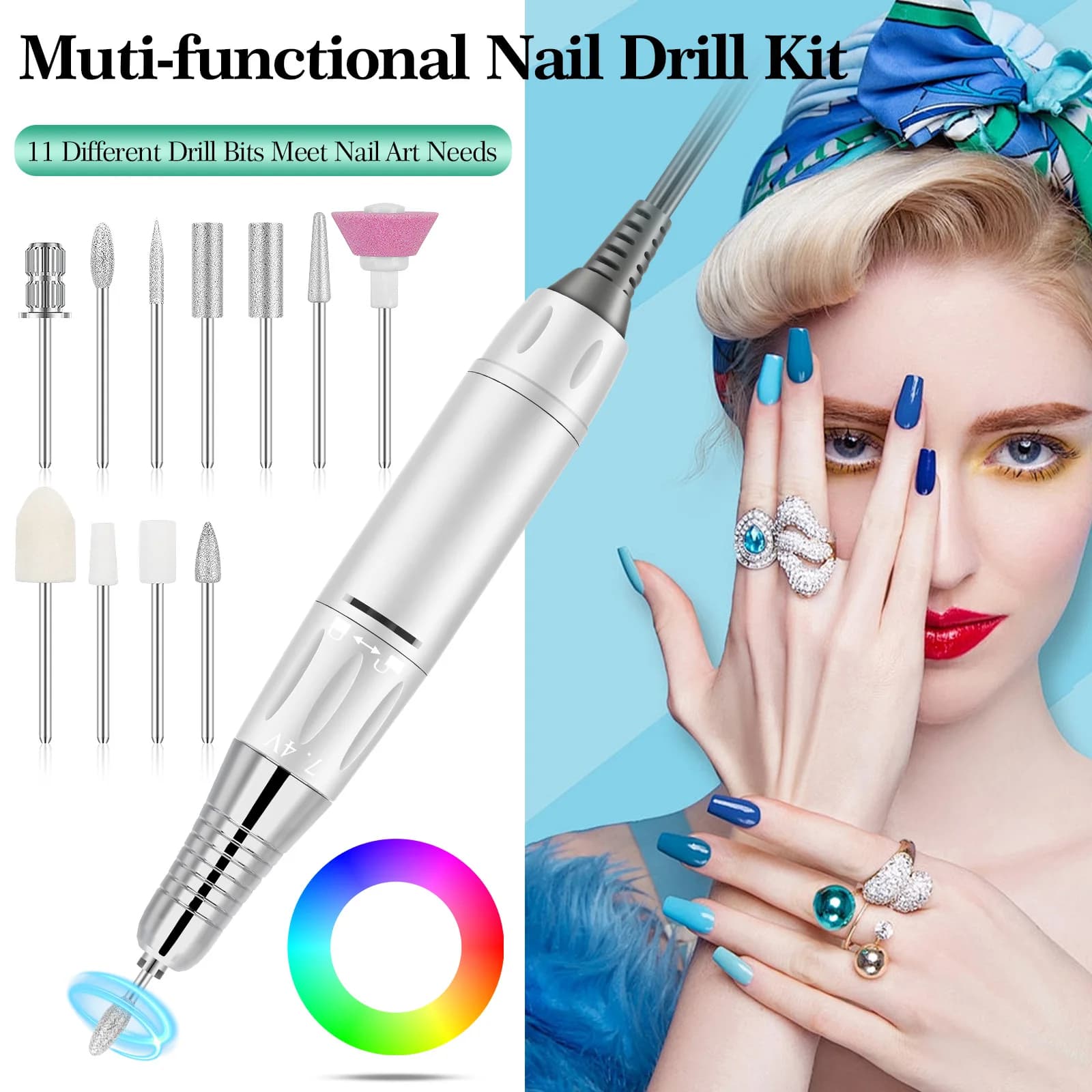Manual DIY Manual Nail Polisher with Portable USB Rechargeable Enamel Pen