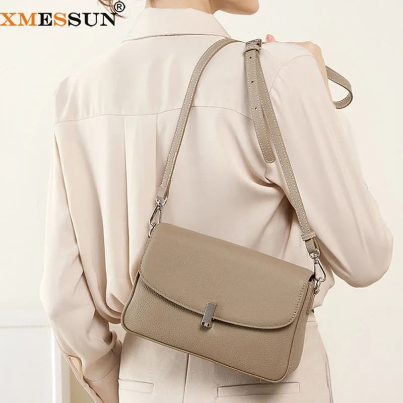 XMESSUN Women New Trendy Soft Leather Crossbody Bag,2026 Fashion Designer High Quality Ladies Shoulder Messenger Bag