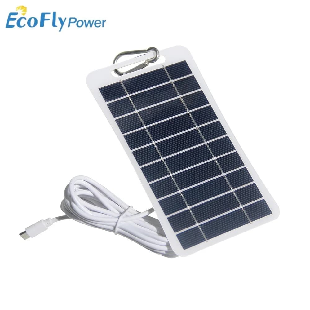 1PC 2 w5v scheda di ricarica solare telecamera esterna monitoraggio della sicurezza caricatore del telefono del pannello solare TYPE-C