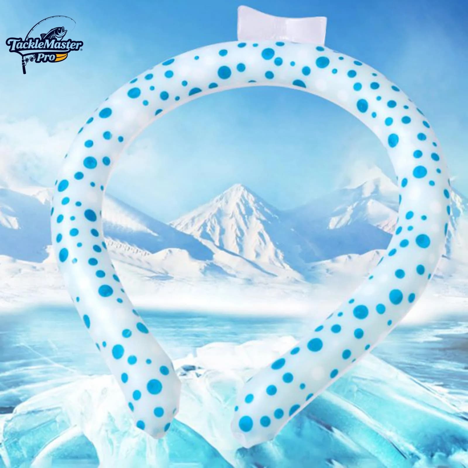 Reusable ice scarf with cooling tube for outdoor sports neck, guide, hiking, work, refreshing band, summer accessory to relieve heat