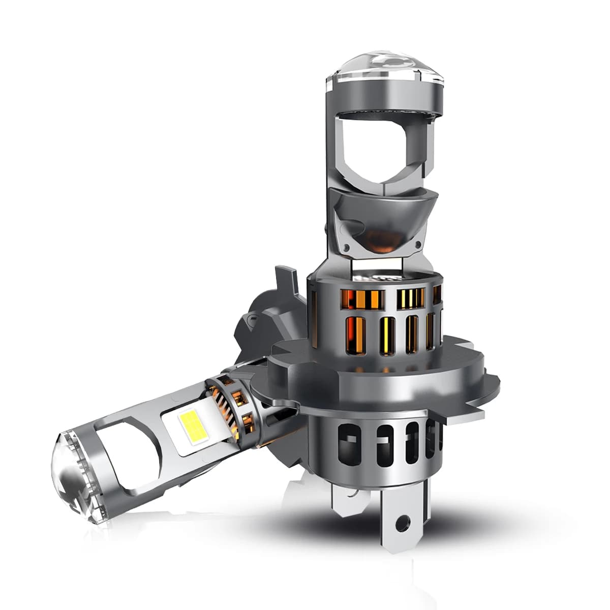 Plug Play H4 9003 HB2 Mini obiettivo alto e basso per proiettore Lampadine per fari 12V Illuminazione ultra luminosa con linea di taglio perfetto per luci per auto