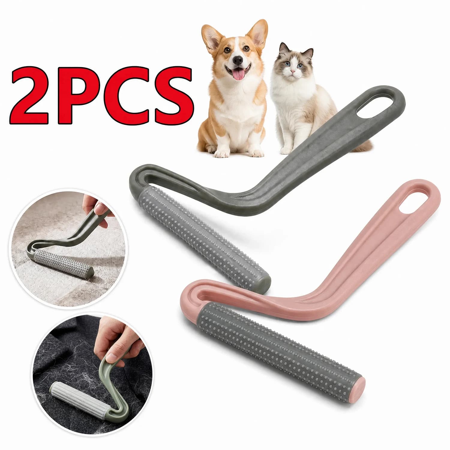 2PCS Double Sided Pet Hair Remover Lint Remover Clean Tool Shaver Sweater Cleaner Fabric Shaver Scraper Clothes Carpet