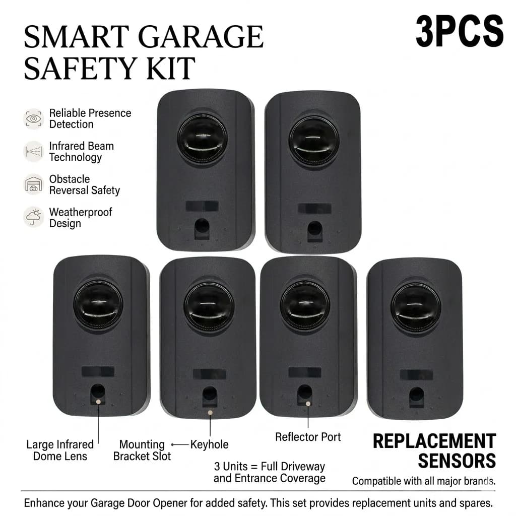 3pcs 12V/24V Automated Barrier Gate Safe Infrared Detector Sensor/ Swing /Sliding/Garage Gate /Door Safety Infrared Photocells