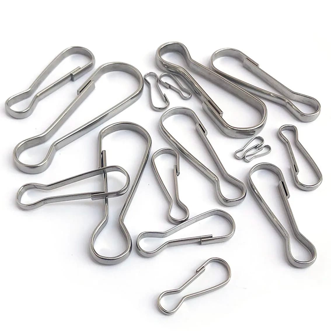 Ganci a scatto per cordino da 11mm-60mm Fibbia a molla in acciaio inossidabile 304 per portachiavi Accessorio per gioielli fai da te