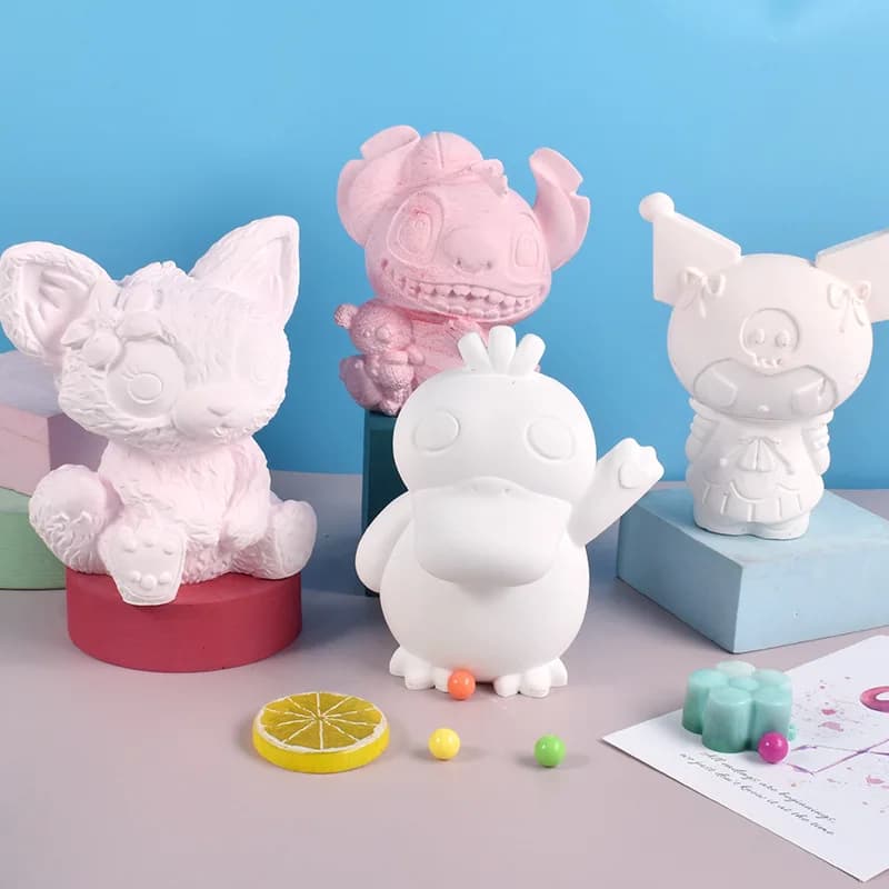 DIY crystal gel glue mold, three-dimensional cartoon animal candle silicone mold, party decoration mold