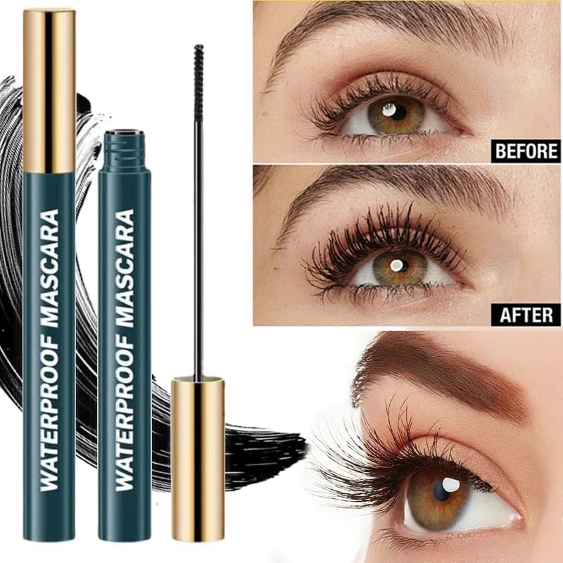 Dustproof mascara for a durable, waterproof and natural finish