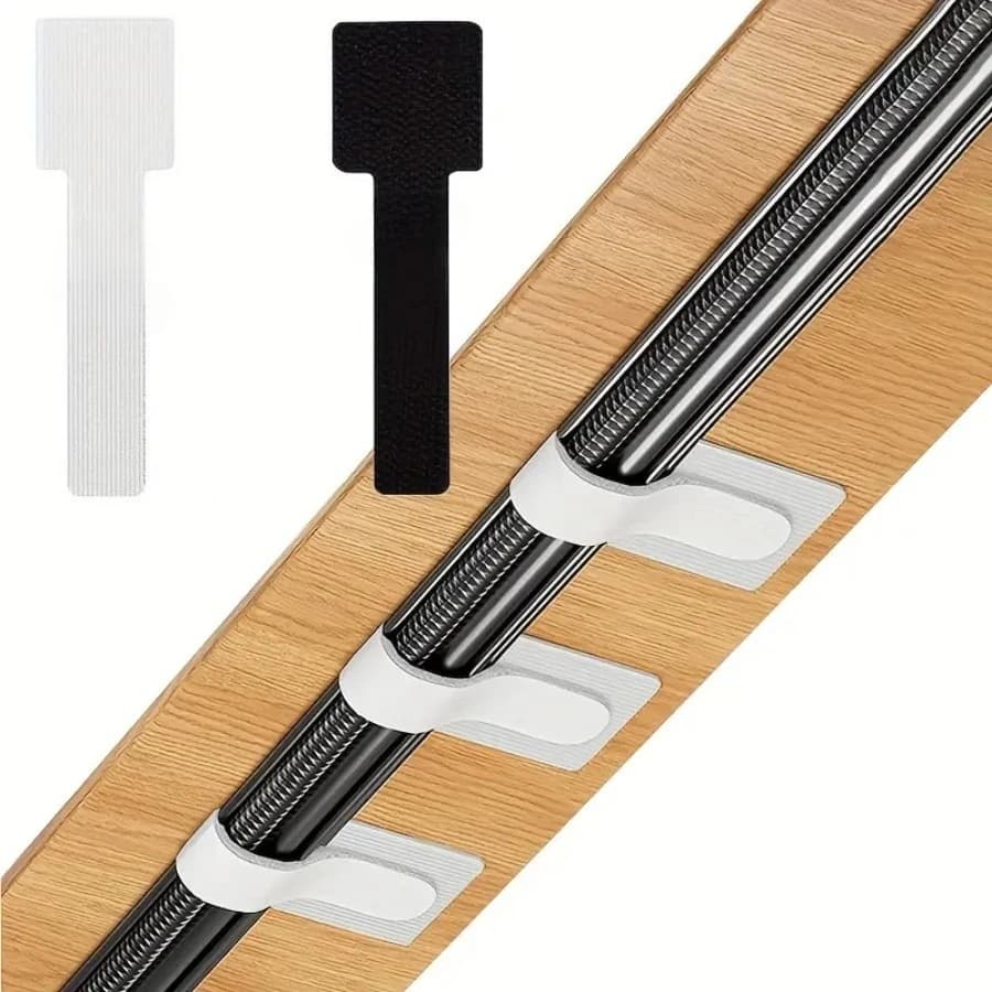 Fascette stringicavo in nylon autoadesive nere/bianche da 10/20 pezzi, un strumento per la gestione dei cavi facile da usare, adatto per fissare vari fascette per cavi