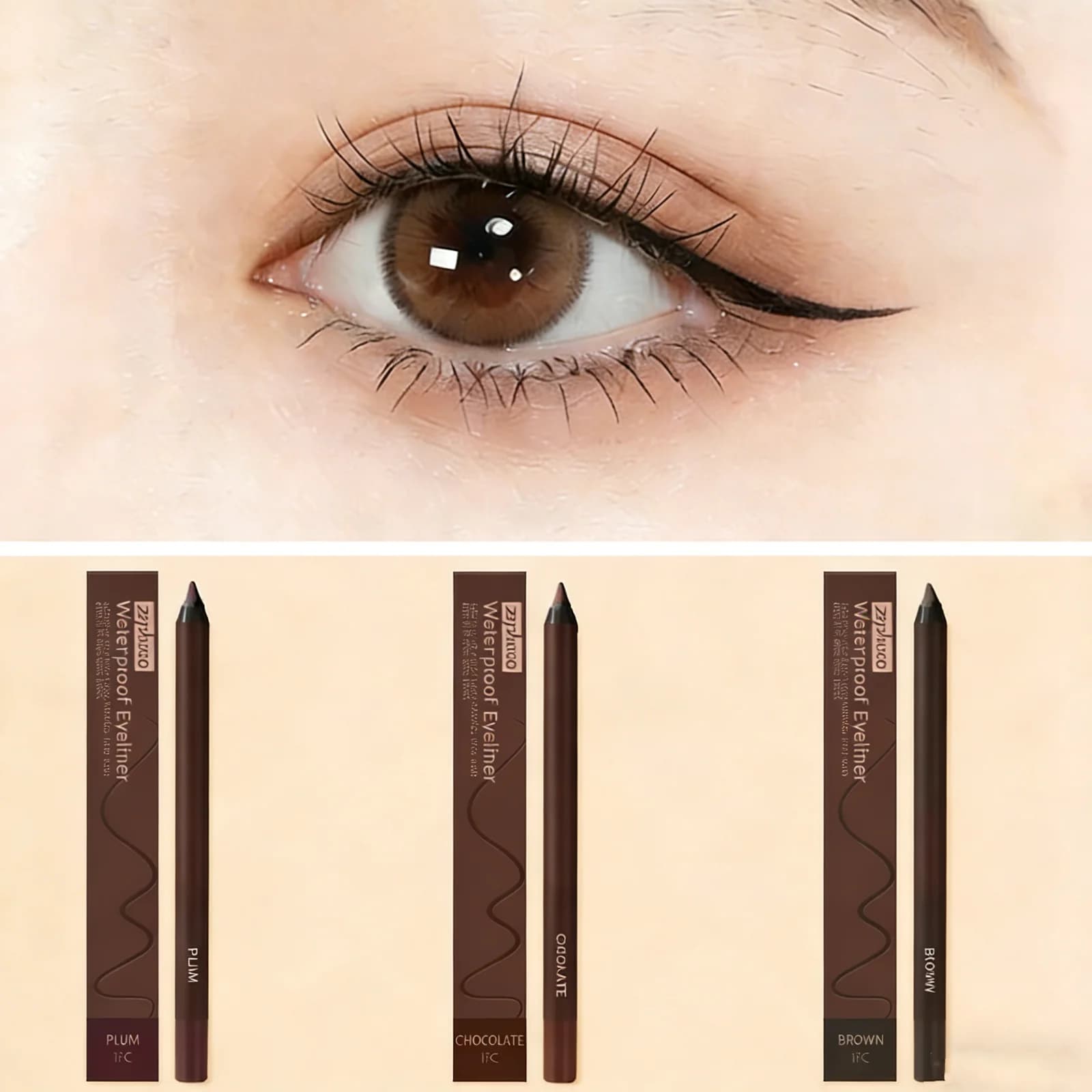 Waterproof Eyeliner Pen, Clear Twist, Flexible Line Thickness Control, Fluid Application for Different Makeup Styles