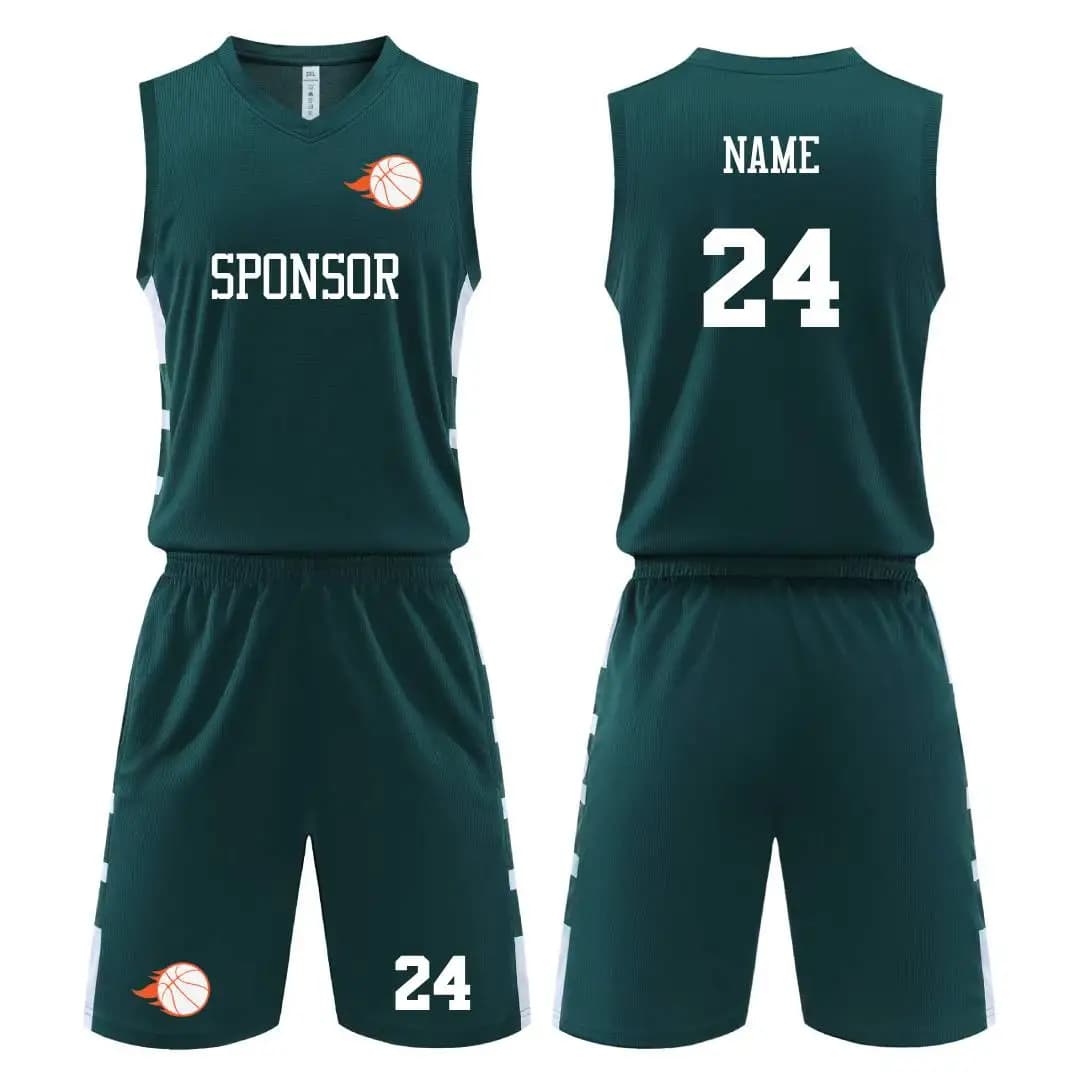 Maglia da basket personalizzata personalizzabile al 100% in poliestere Maglia traspirante per allenamento sportivo Set uniforme da basket per uomo