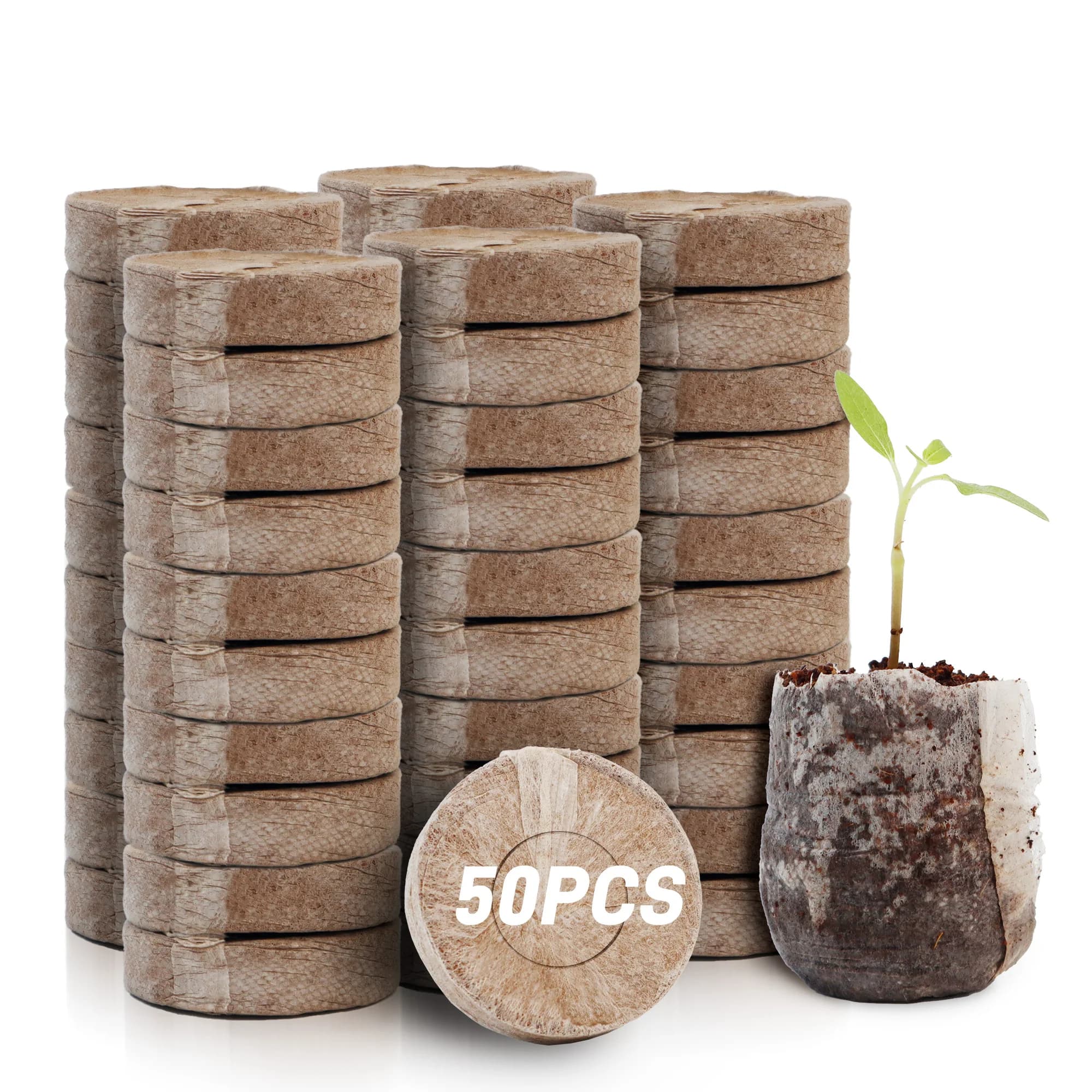 50pcs 35mm Compressed Peat Pellets Seed Starter, Peat Pellets For Seedlings, Seed Trays, Flowers, Vegetables, Herbs