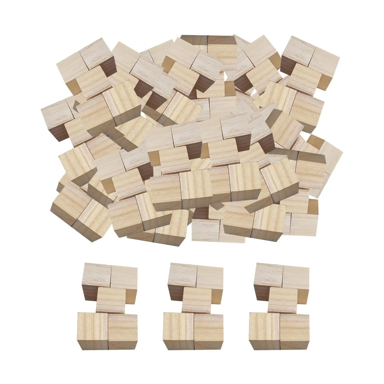 50 blocchi di legno, cubi di legno per dipingere, decorare, creare numeri