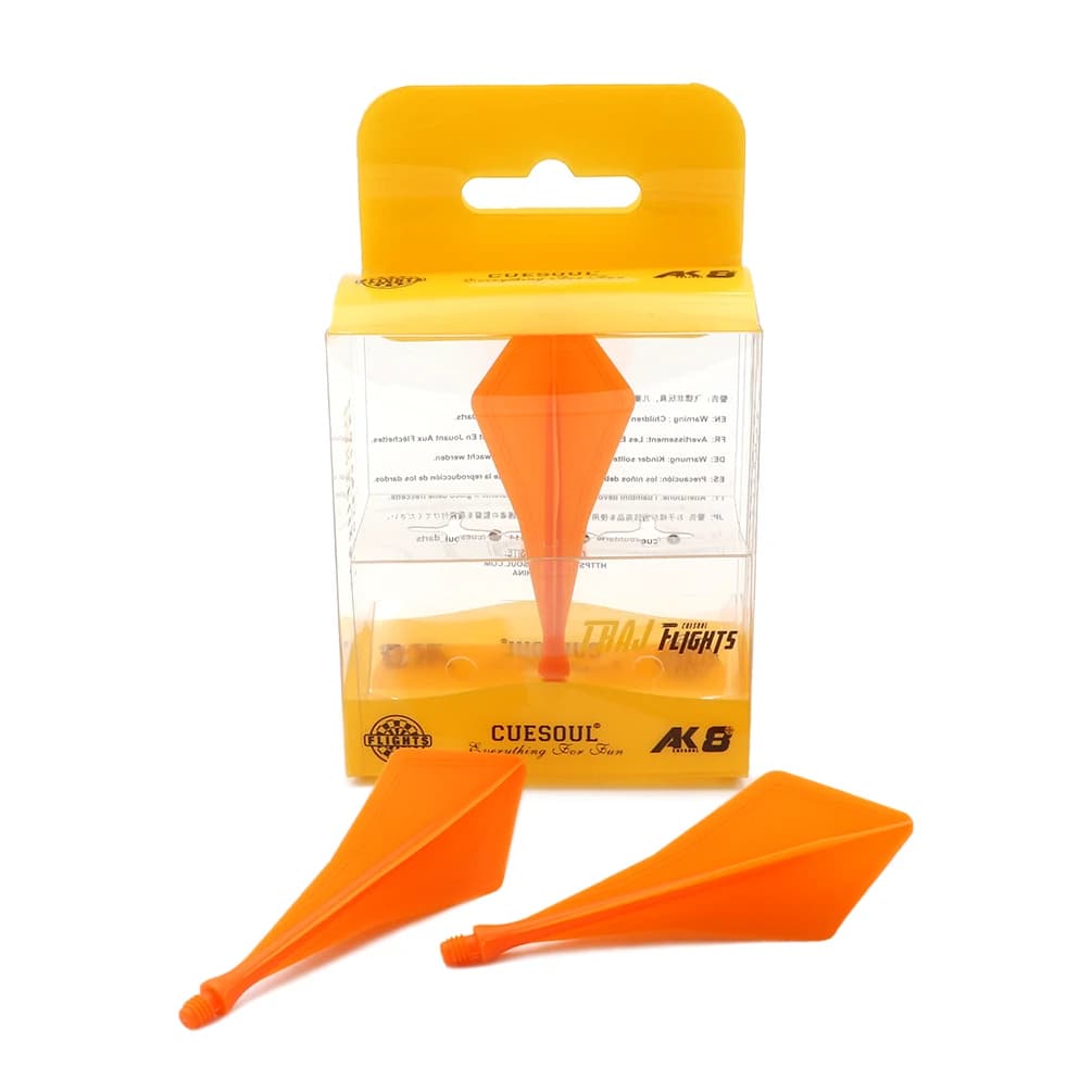 CUESOUL TRAJ AK8 Albero per freccette integrato e voli a forma di diamante-arancione
