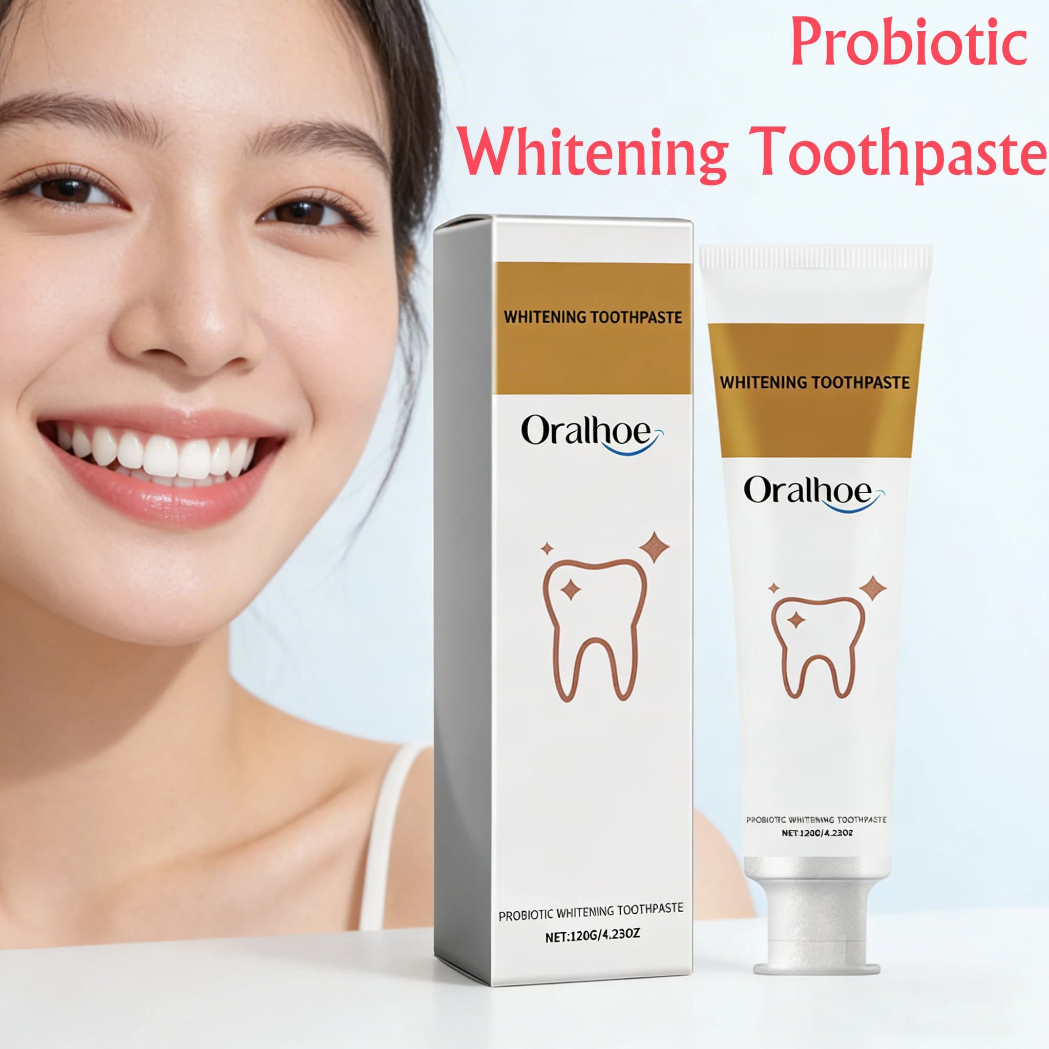 ORALHOE 120g Professional Tooth Cleaner Probiotic Tooth Cleaner Improves Oral Comfort Keeps White Tooth Protects Tooths