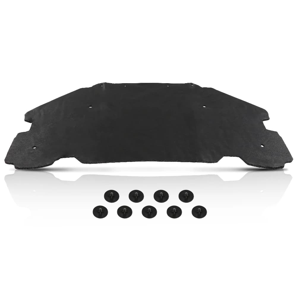 Hood Insulation Pad 1/2" with Clips Heat Blanket Fit for 2005-2010 Pontiac G6 Clip-On Fiberglass Easy Installation Black