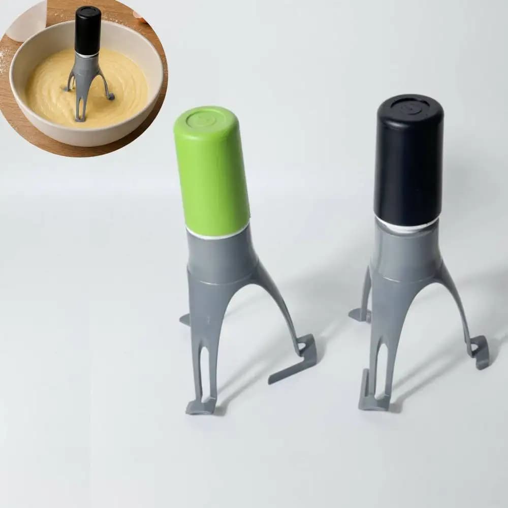 Handheld Kitchen Stirrer Three-Leg Pan Stirrer Egg Cream Baking Mixer Tools T Auto-Stirring Pan Tool for Soup, Sauce, Cooking