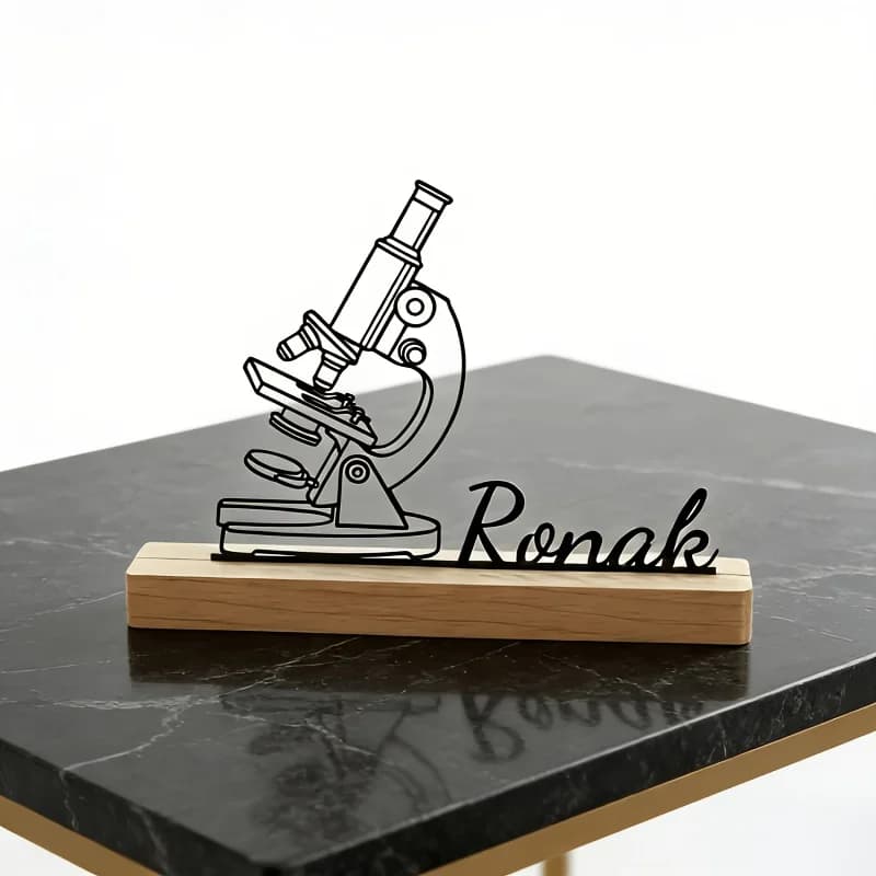 Microscope Desktop Decoration Customized Scientist Office Decor Biology Teacher Gifts Lab Technician Art Science Decor
