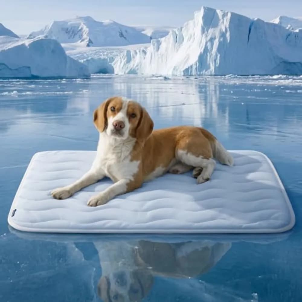 Bedsure Cooling Mat for Medium to Extra Large Dogs Washable Breathable QMax Greater than 0.4 Cool Fiber Mat for Pet Comfort