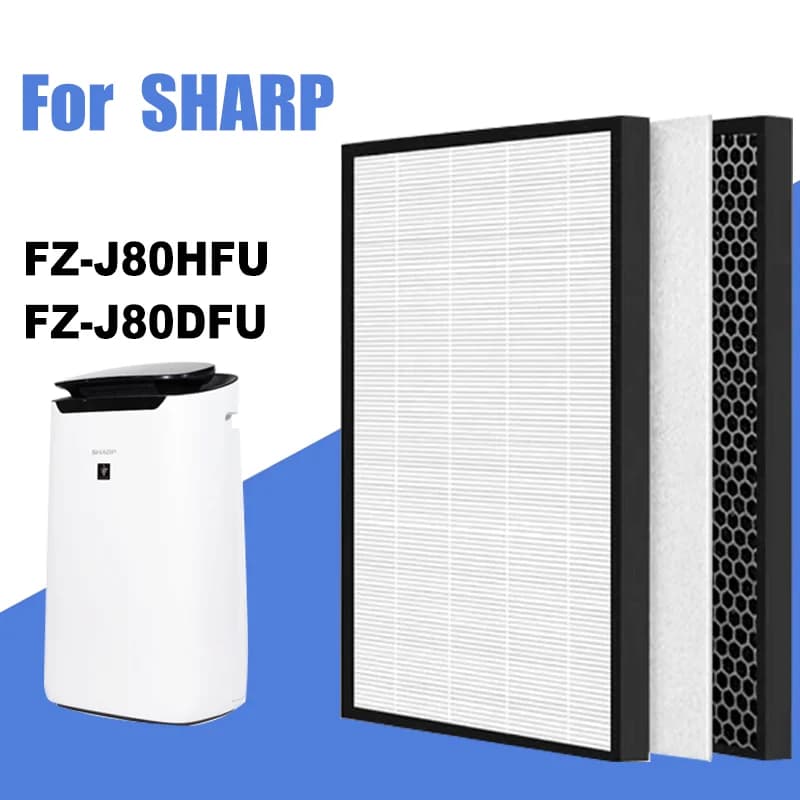 Per purificatore d'aria Sharp modello FXJ80UW FX-J80UW FX-J80U FXJ80U FZ-J80HFU FZ-J80DFU sostituzione vero filtro a carbone HEPA