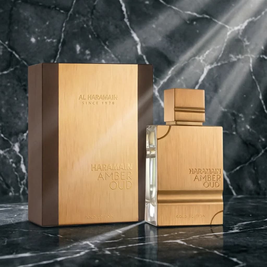 Al Haramain Amber Oud Gold 60ML EDP, Profumo Arabo di Lusso Unisex, Fragranza Calda di Ambra per Occasioni Speciali