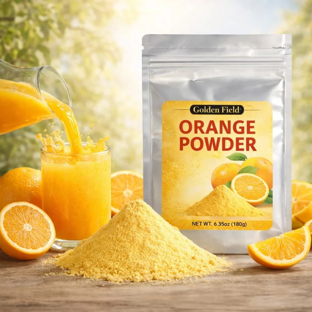 Polvere di Arancia Liofilizzata, Polvere di Frutta, Pura, Senza Additivi, Polvere Fine, da Arance, 6.35oz