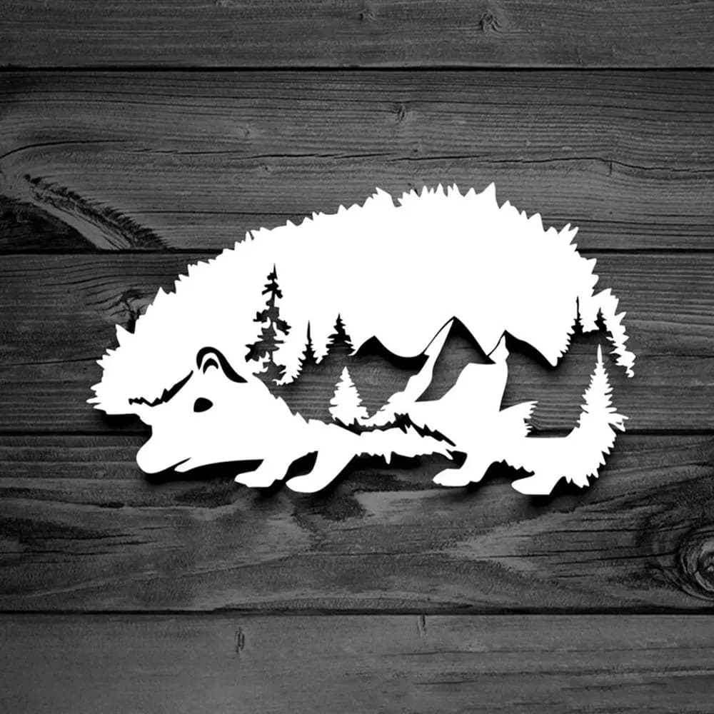 Divertenti adesivi per auto riccio Adesivi per notebook Animali avventurosi Foresta naturale Pezzi di ricambio per auto in PVC Decora decalcomanie in vinile per finestre