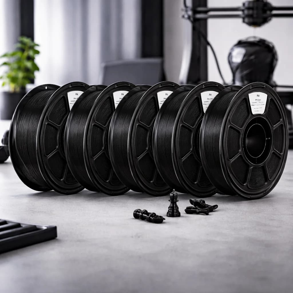 PLA Black Premium Filament for 3D Printer 1.75mm 1.11kg (2.4lbs/CONFETION) High Precision Lyscia Printing Compatible Universally for 3D Printing