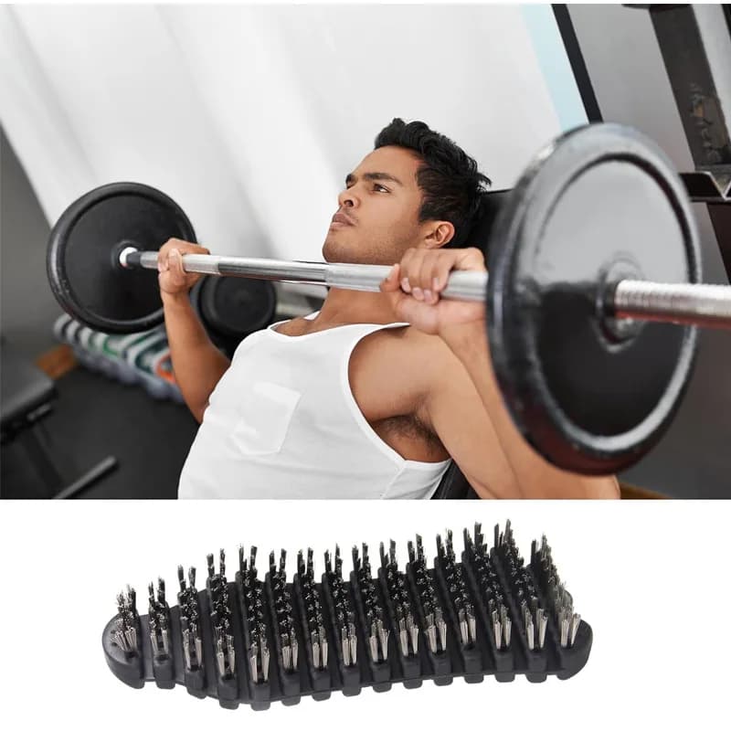 Barbell Cleaning Brush Stiff Bristle Brush Rust Removal Cleaning Tool Flexible Pull-Up Bar Cleaning Brush Weightlifting Training