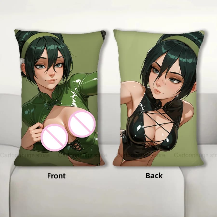 Dakimakura Anime Toph Beifong Federa per cuscino Cuscino per divano Stampa fronte-retro Federa per cuscino 40X60 cm