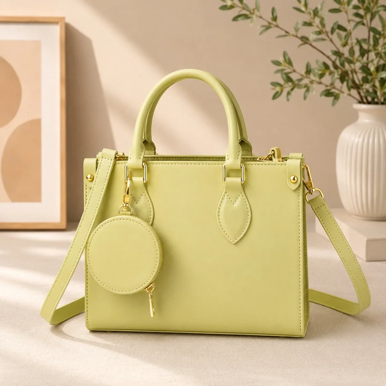 2026 New Luxury Classic Pattern onthego Handbag/Shoulder Bag, 25.0 x 19.0 x 11.5 cm